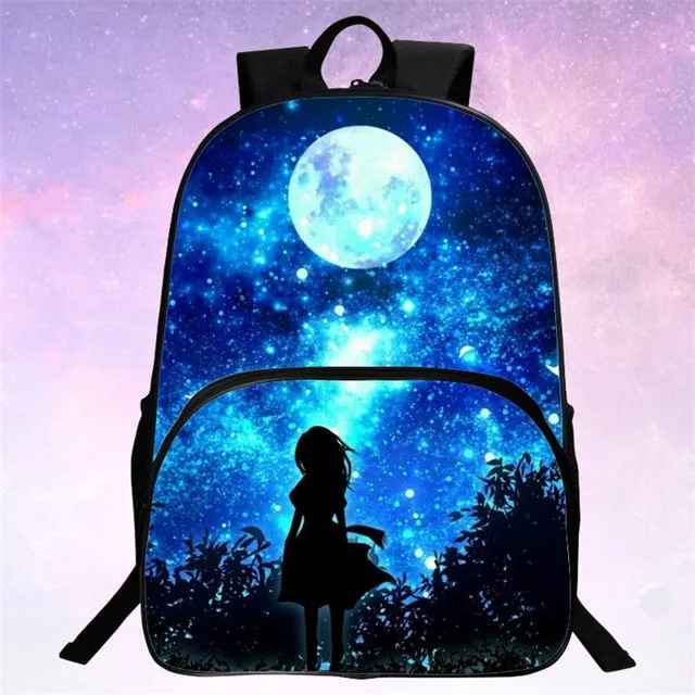 RUNNINGTIGER Children School Bags Galaxy / Universe / Space 24 Colors Printing Backpack For Teeange Girls Boys Star Schoolbags