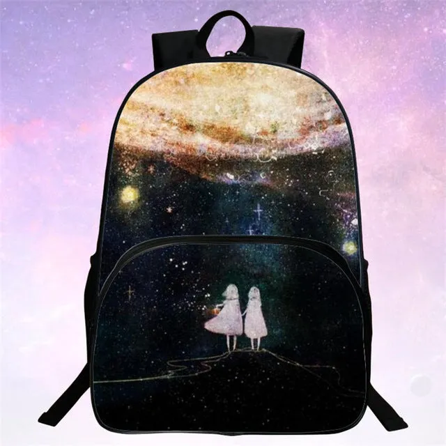 RUNNINGTIGER Children School Bags Galaxy / Universe / Space 24 Colors Printing Backpack For Teeange Girls Boys Star Schoolbags