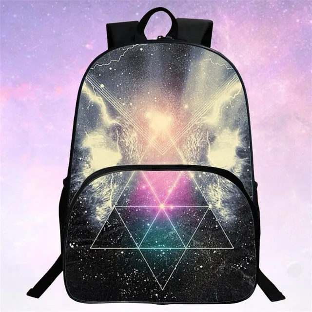 RUNNINGTIGER Children School Bags Galaxy / Universe / Space 24 Colors Printing Backpack For Teeange Girls Boys Star Schoolbags