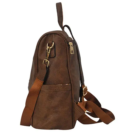 !SALE! Brown Faux Leather NGIL Traveler Backpack