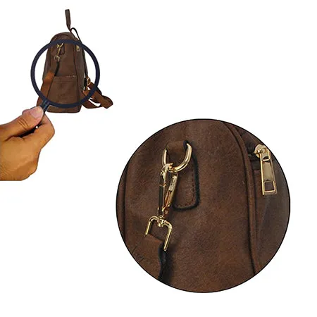 !SALE! Brown Faux Leather NGIL Traveler Backpack