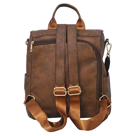 !SALE! Brown Faux Leather NGIL Traveler Backpack