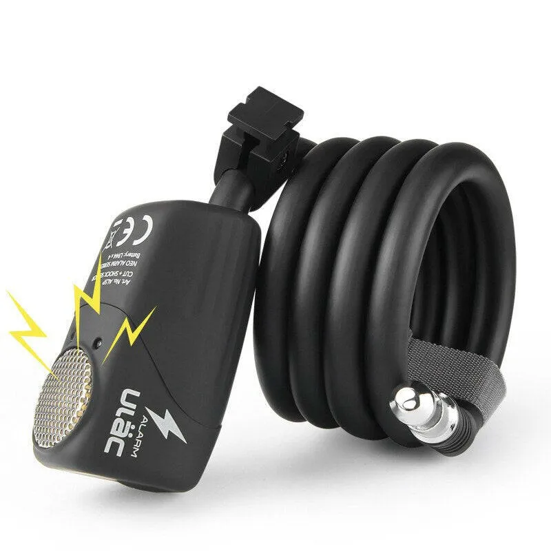 Security Anti-theft PVC Removable Battery Three Keys Bicycle Lock Anti-theft Alarm Lock 110 Decibels Convenient Thickened