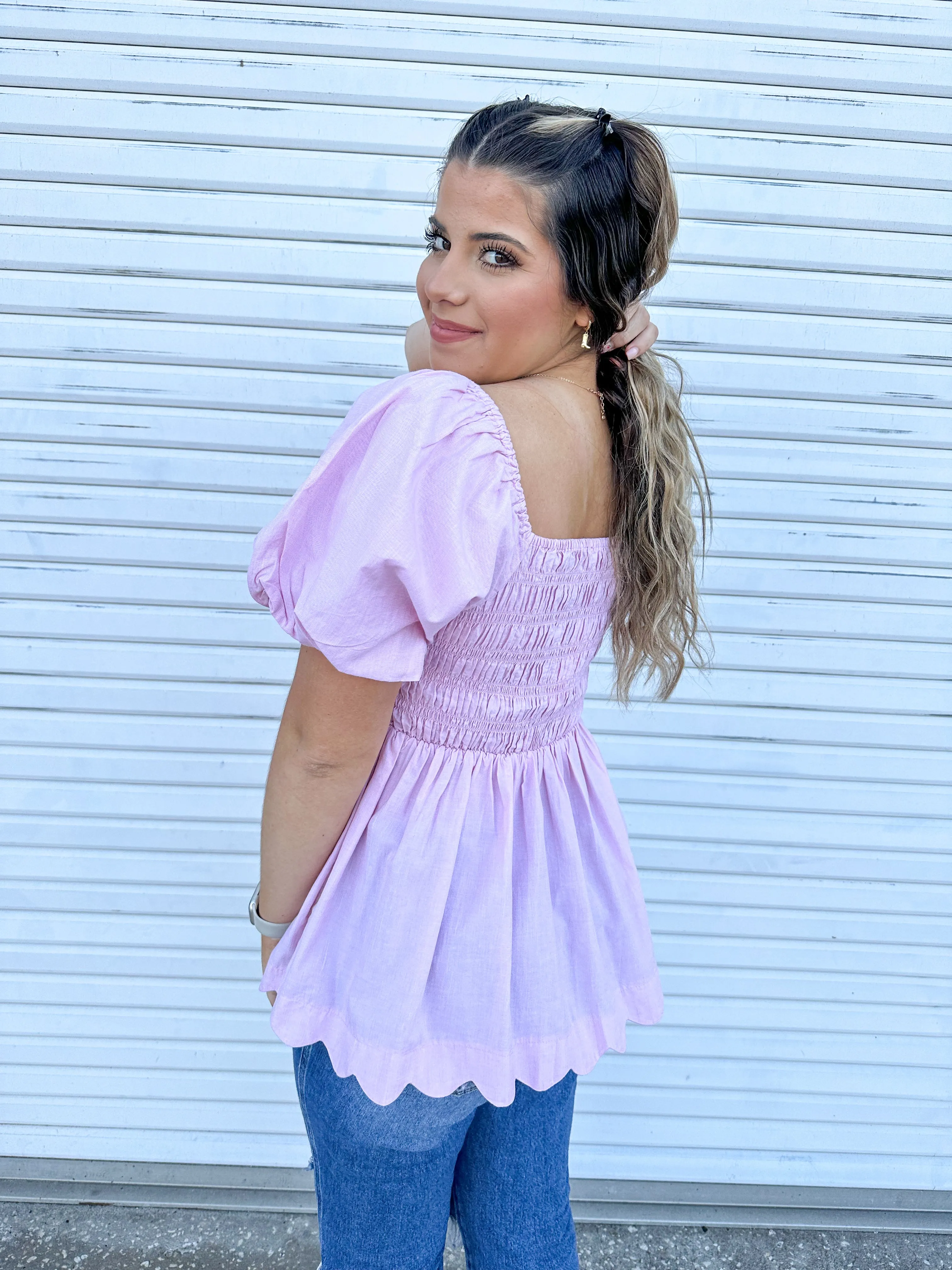 Simply Southern Light Pink Blouse