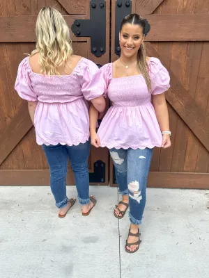 Simply Southern Light Pink Blouse