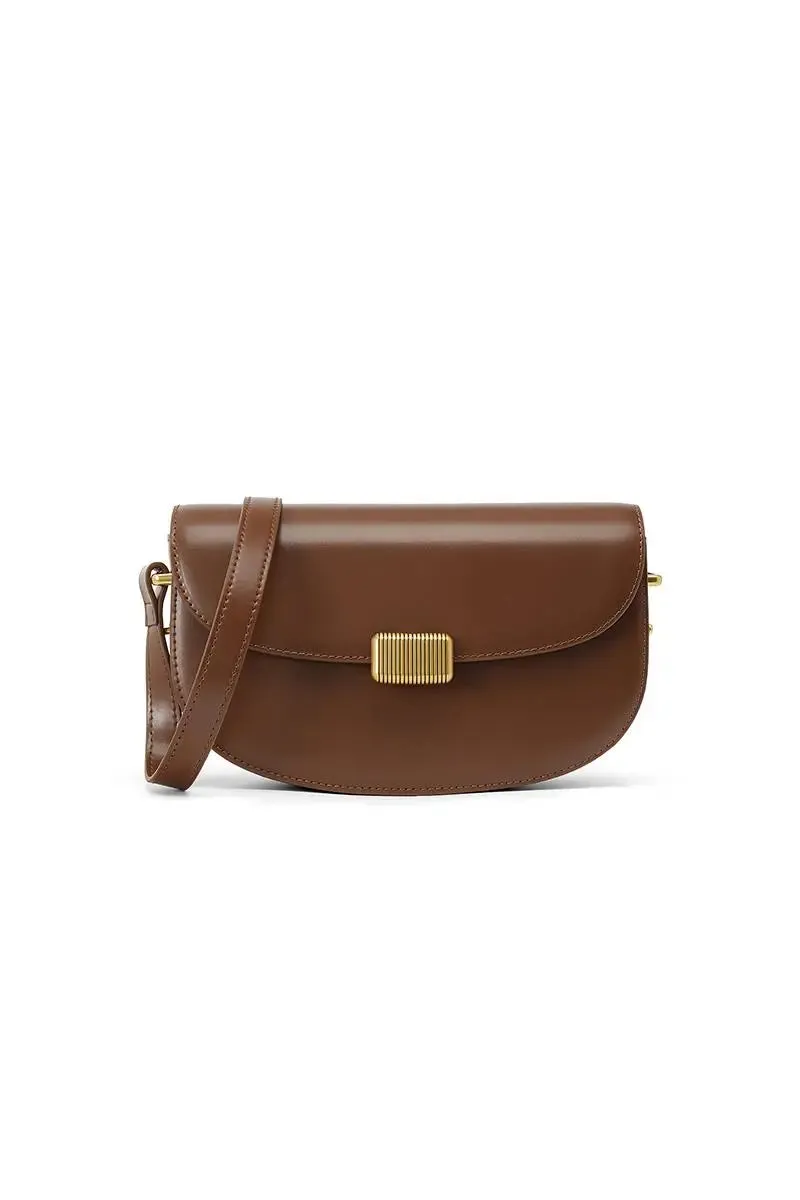 Small Saddle Crossbody Bag in Shiny Calfskin