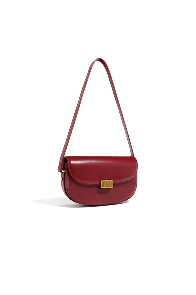 Small Saddle Crossbody Bag in Shiny Calfskin