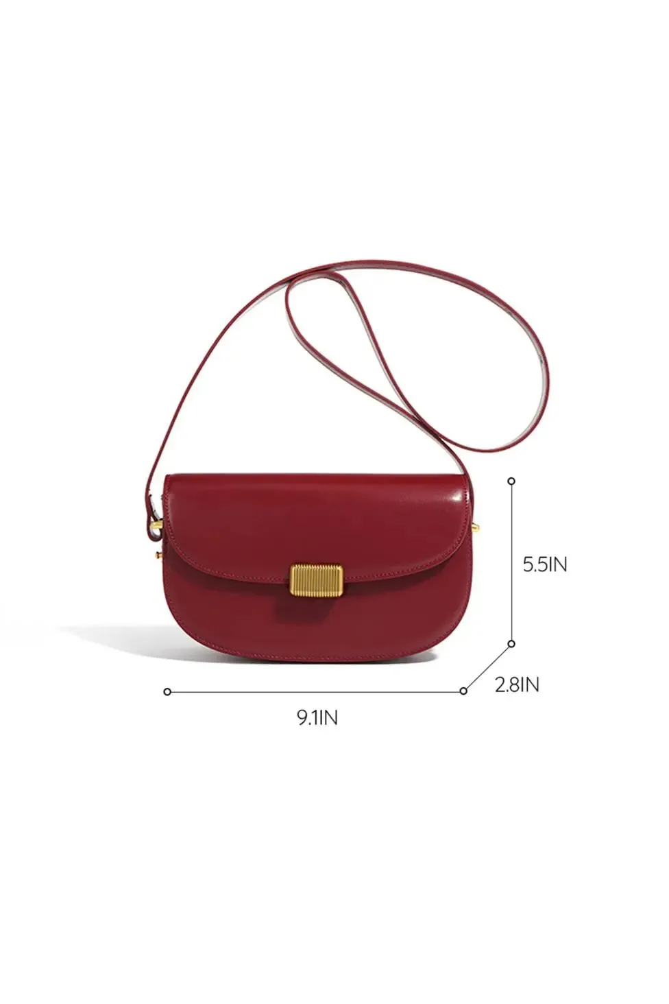 Small Saddle Crossbody Bag in Shiny Calfskin