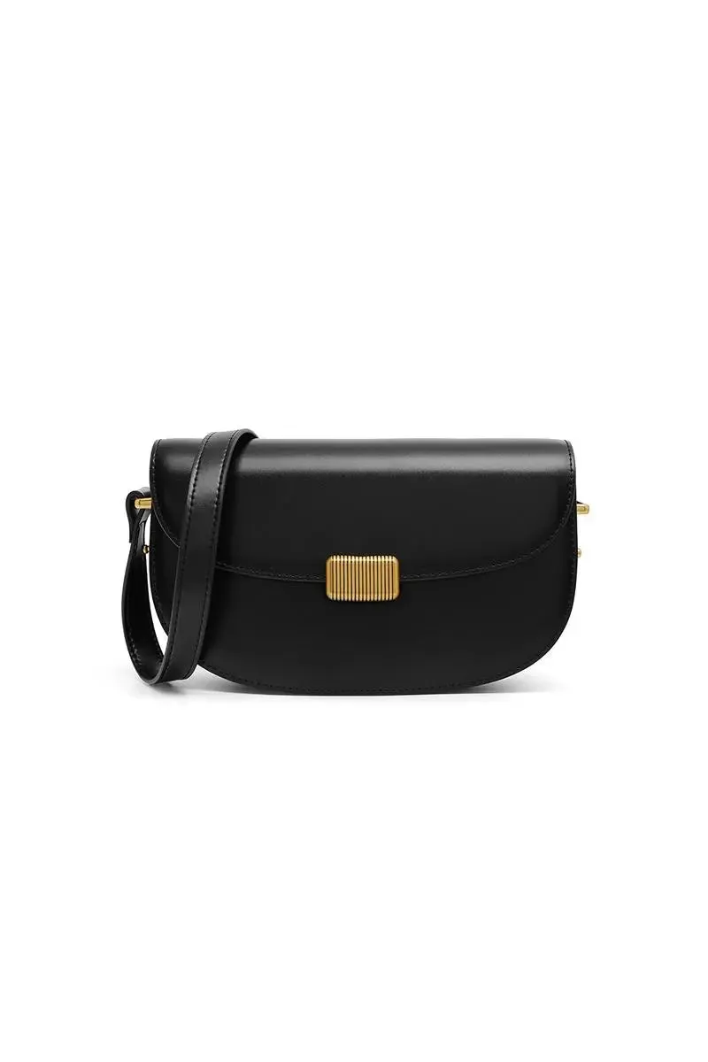 Small Saddle Crossbody Bag in Shiny Calfskin