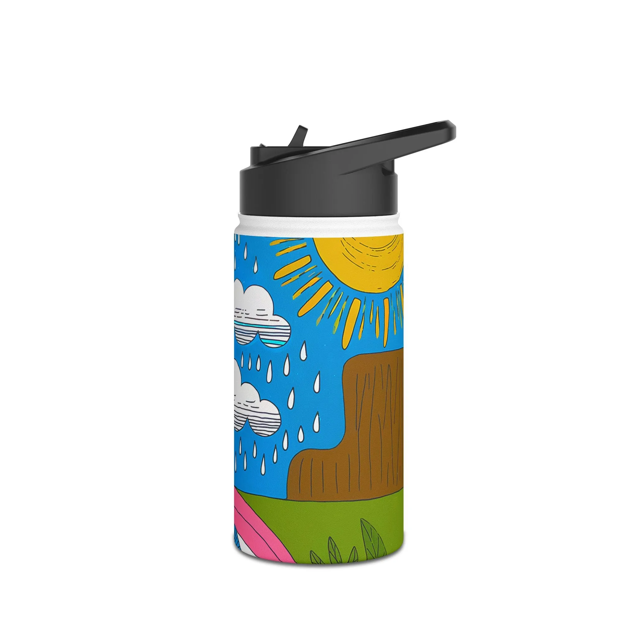 Stainless Steel Water Bottle, Standard Lid - Crying in the Rain