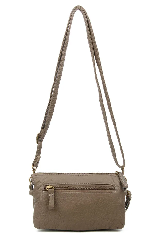 The Anita Three Way Crossbody Wristlet - Dark Grey