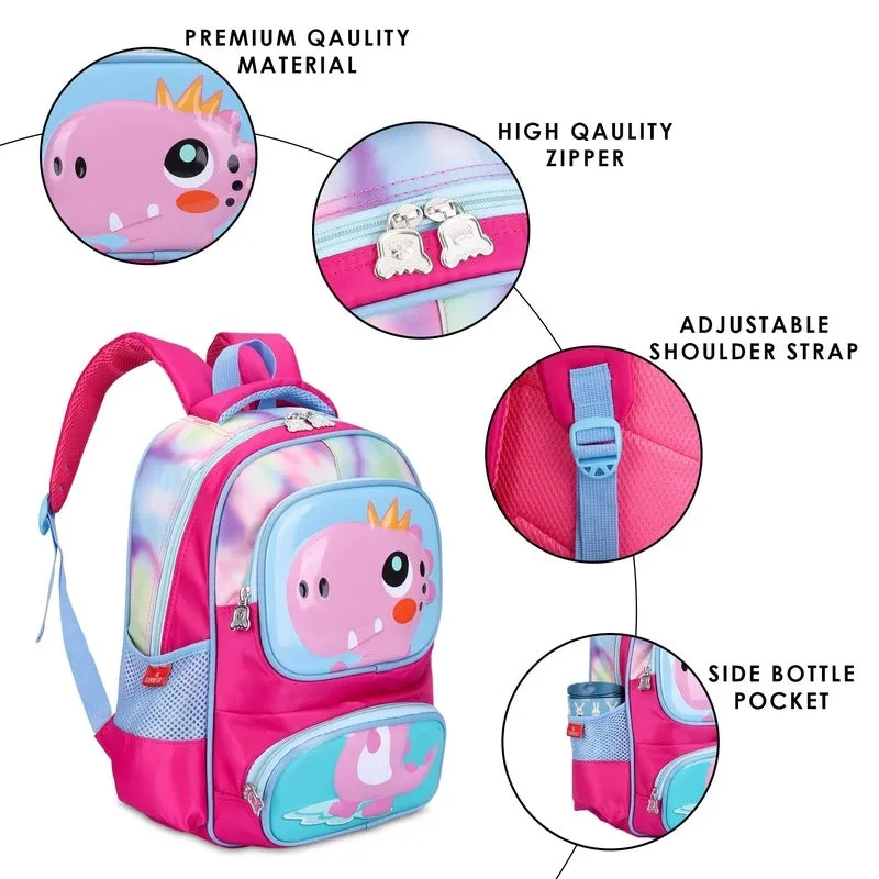 THE CLOWNFISH Casual Backpack - Lightweight, Organizer Pockets | 13.6 Litres | Rosy Pink