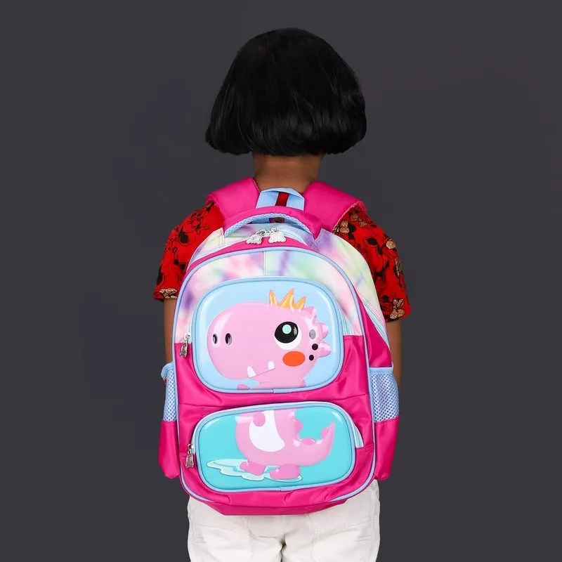 THE CLOWNFISH Casual Backpack - Lightweight, Organizer Pockets | 13.6 Litres | Rosy Pink