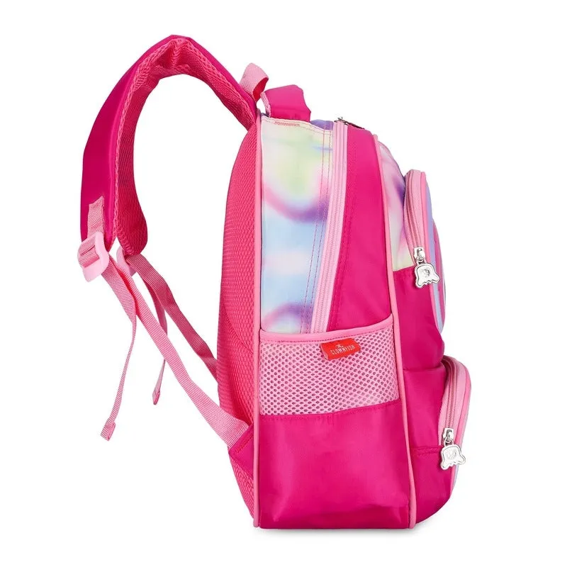 THE CLOWNFISH Little Champ Polyester 13.6L Kids Backpack - Durable, Lightweight | 3-5 years | Light Pink