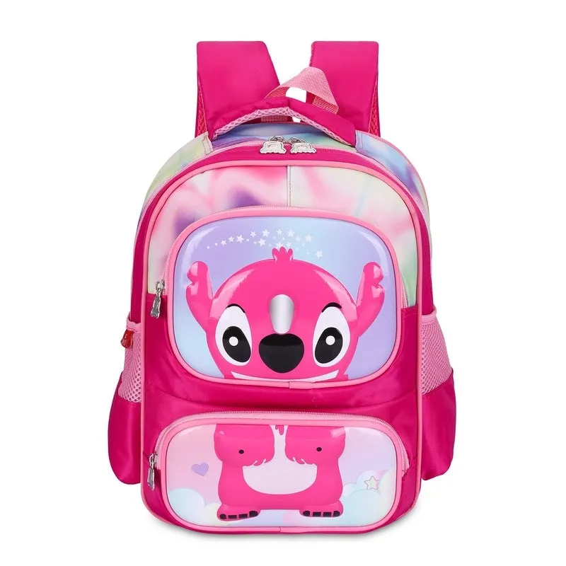 THE CLOWNFISH Little Champ Polyester 13.6L Kids Backpack - Durable, Lightweight | 3-5 years | Light Pink