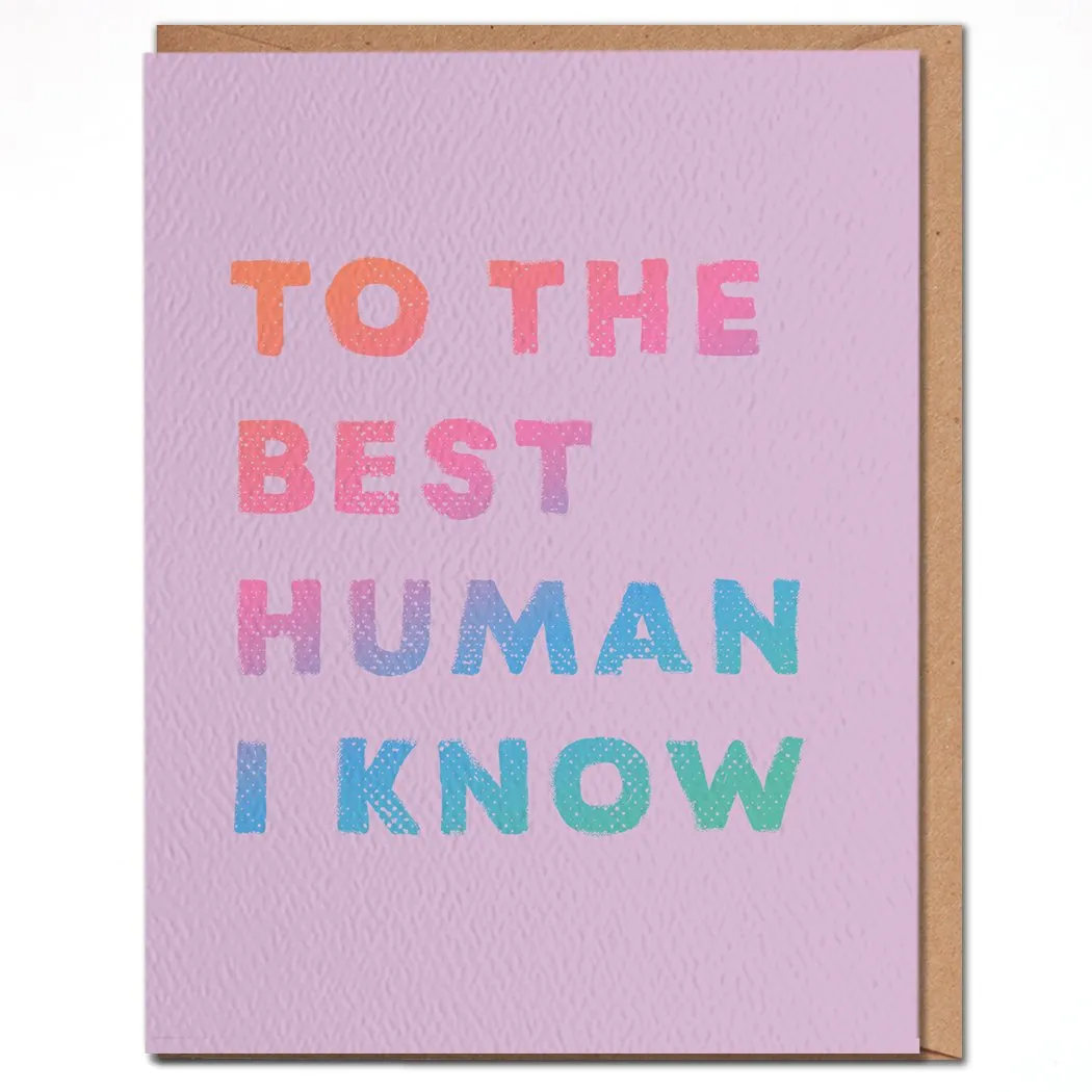 To The Best Human I Know | Purple Everyday Card