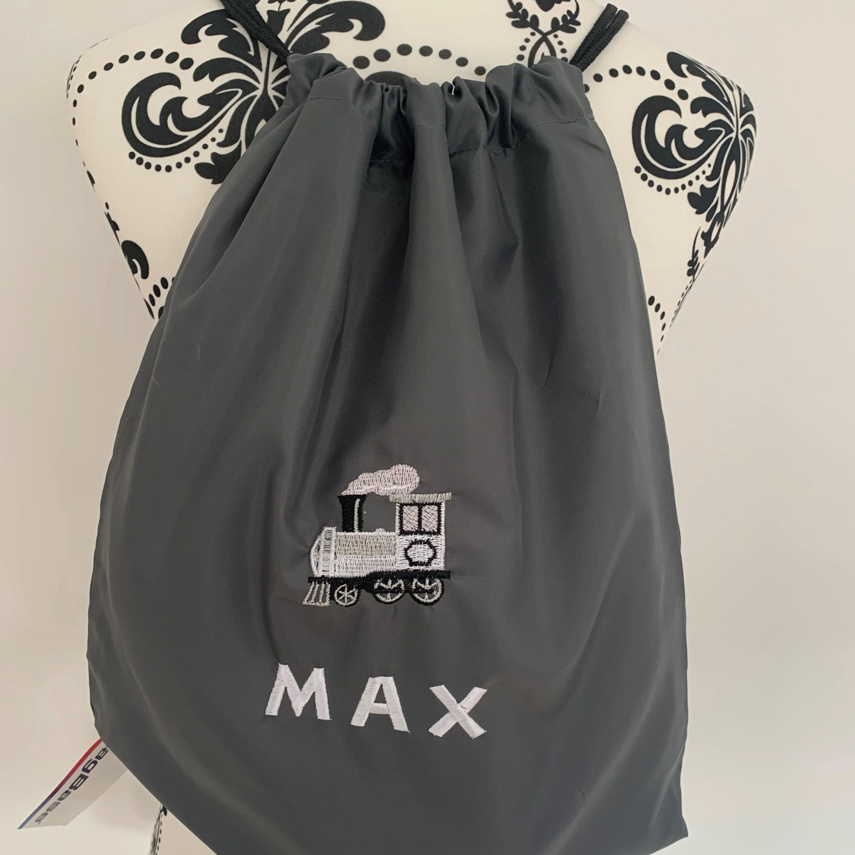 Train Drawstring Gym Bag - Personalised