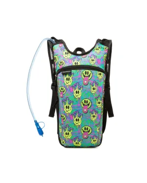 Tripp Out UV Reactive Hydration Pack with Back Pocket for Anti-Theft