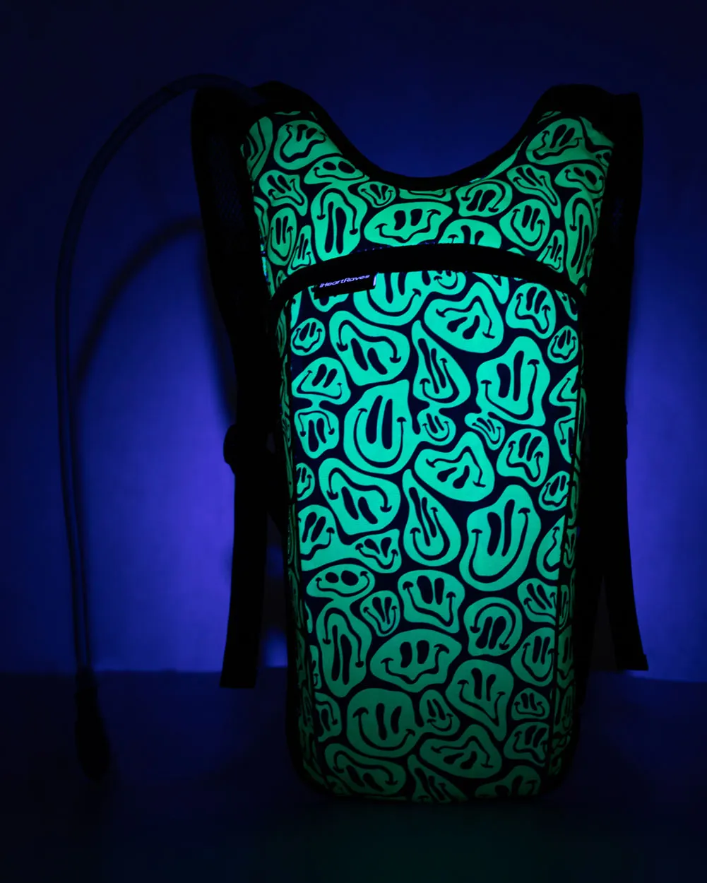 Trippy Stuff UV Reactive Hydration Pack with Back Pocket for Anti-Theft