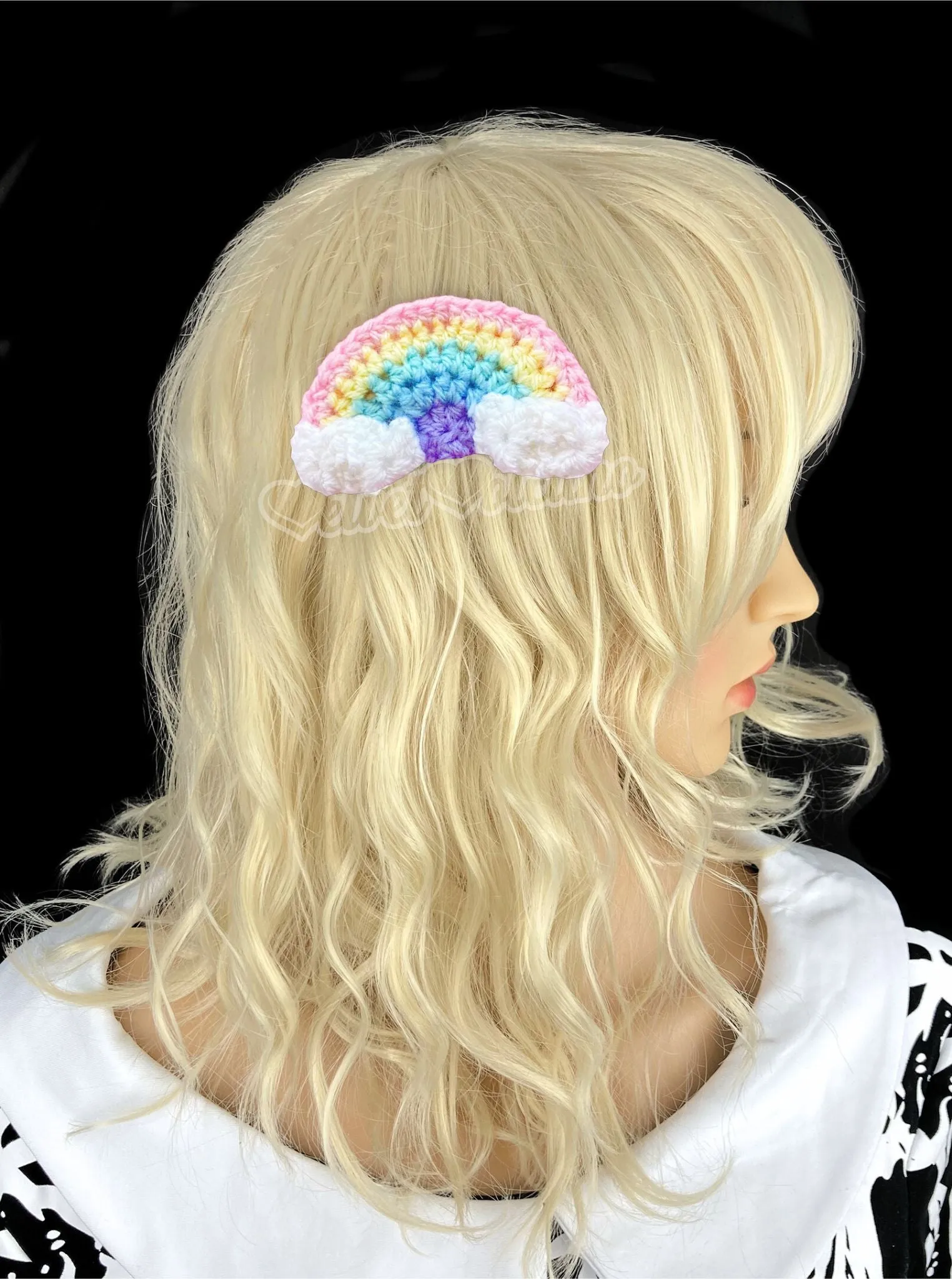 Ultra Pastel Rainbow Cloud Hair Clip