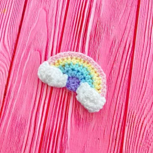 Ultra Pastel Rainbow Cloud Hair Clip