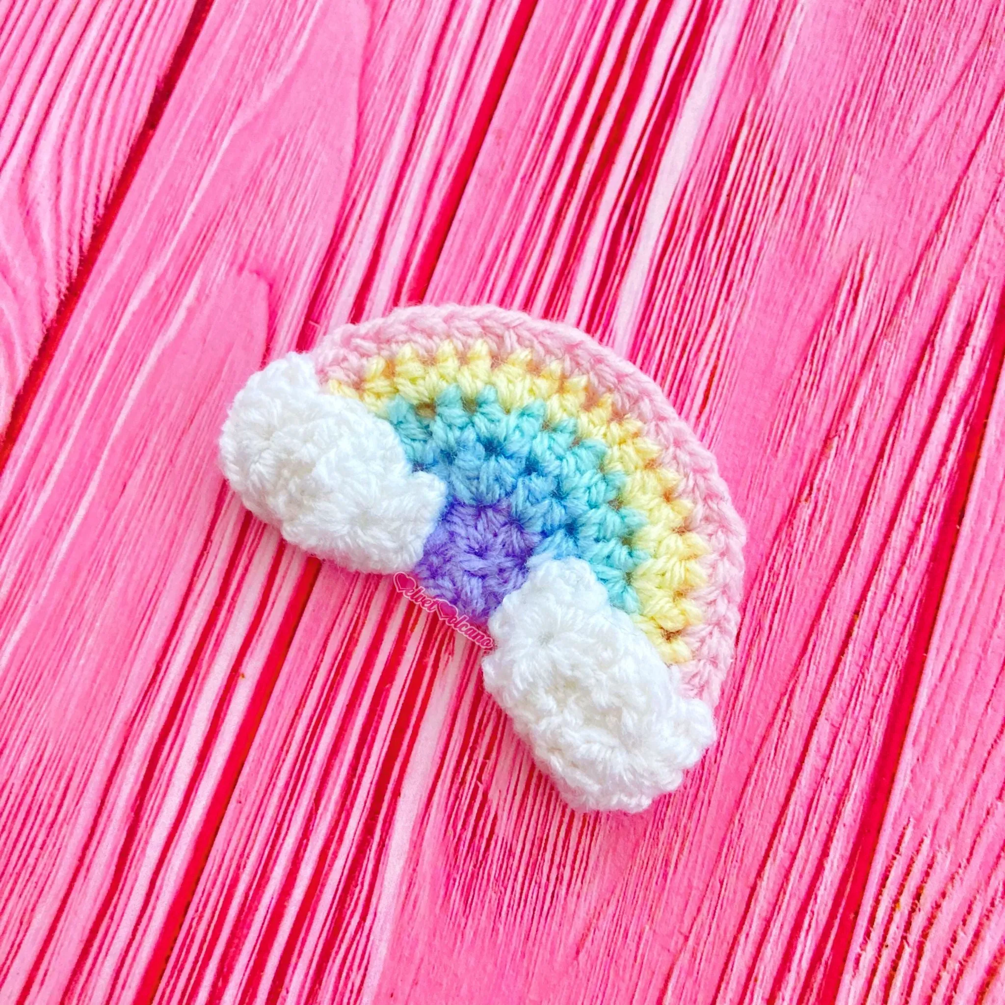 Ultra Pastel Rainbow Cloud Hair Clip