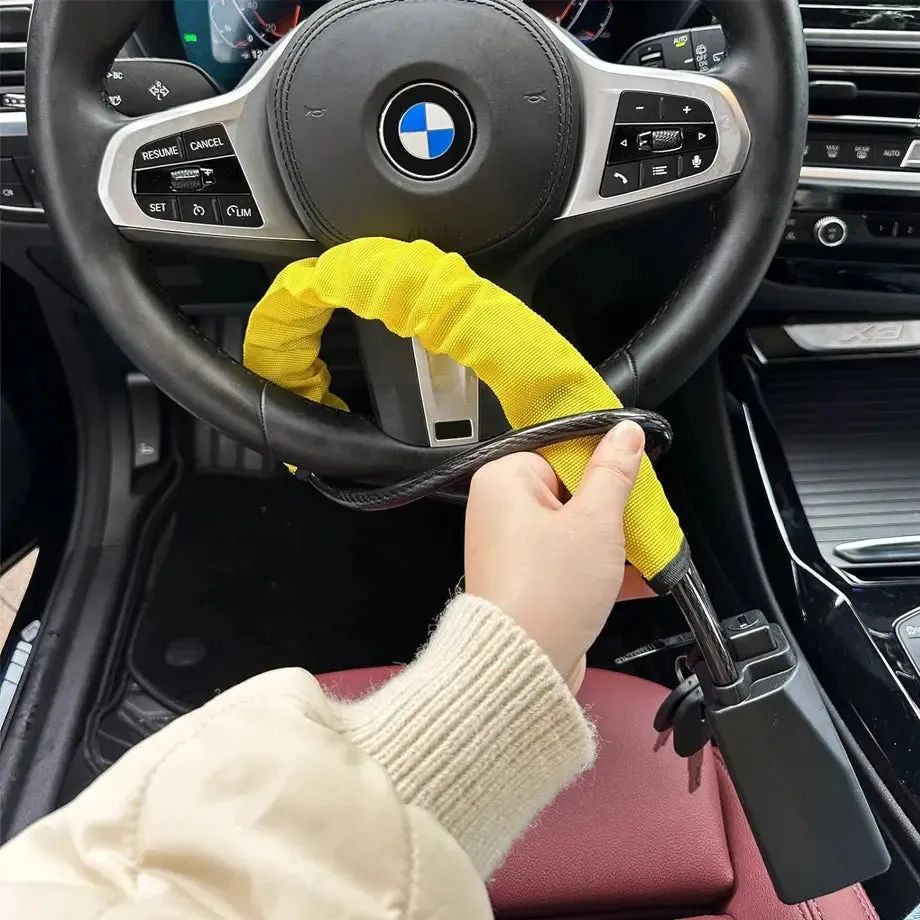 Universal Anti-Theft Wire Rope Steering Wheel Lock Device