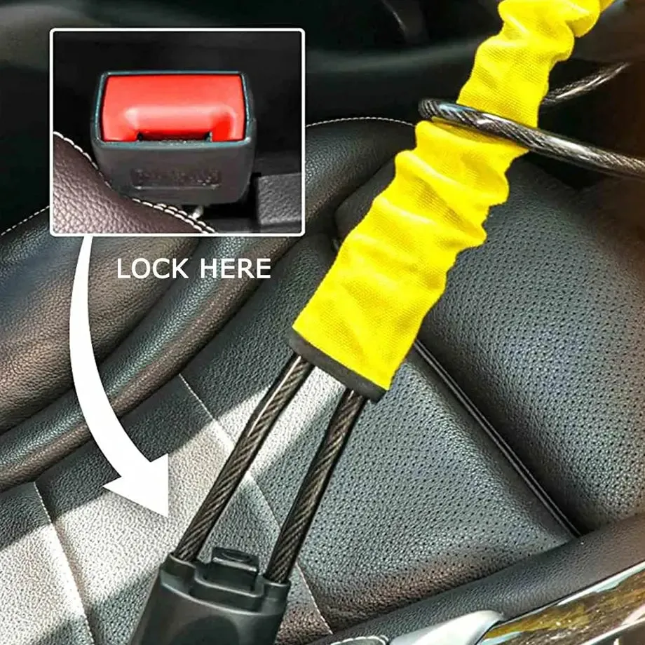 Universal Anti-Theft Wire Rope Steering Wheel Lock Device