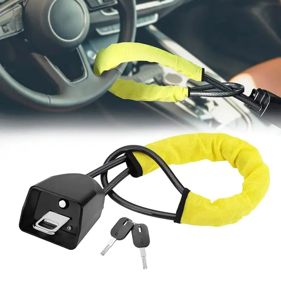 Universal Anti-Theft Wire Rope Steering Wheel Lock Device