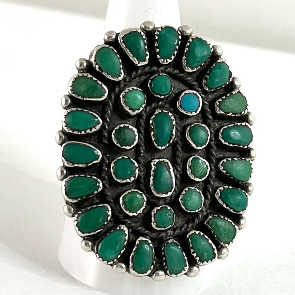 Vintage Cerrillos Cluster Ring<br>Size: 10