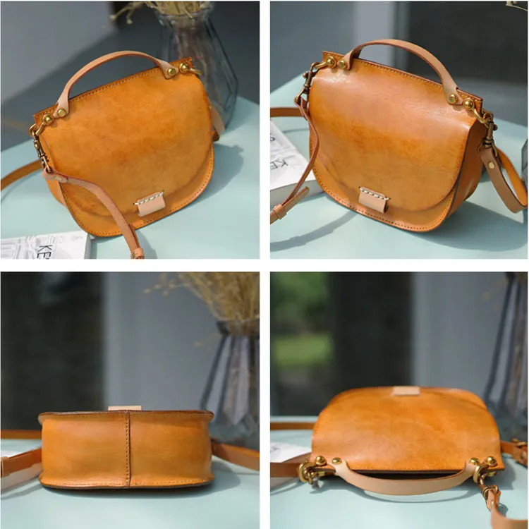 Vintage Leather Womens Small Side Purse Satchel Bag For Women