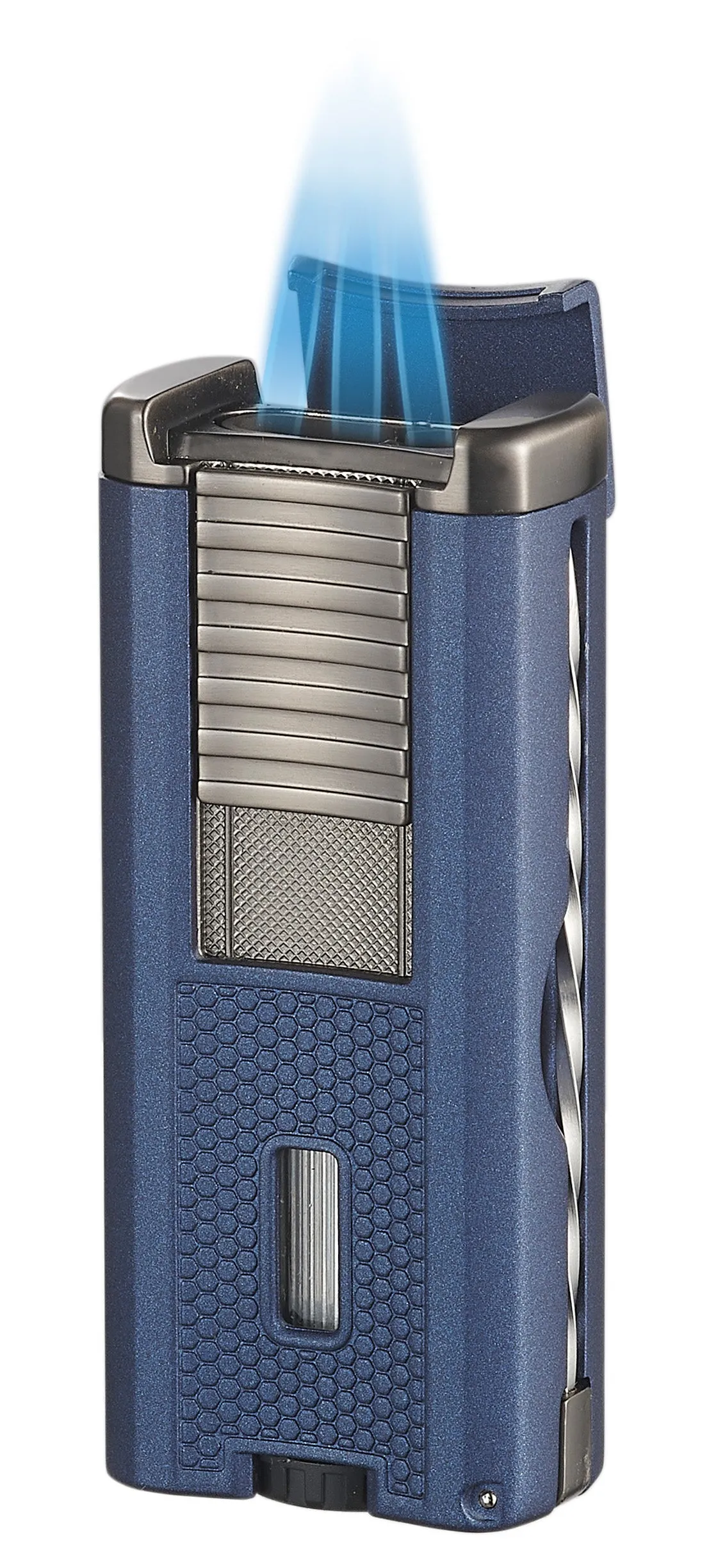 Visol Striker Triple Torch Flame Lighter with Cigar Poker - Blue