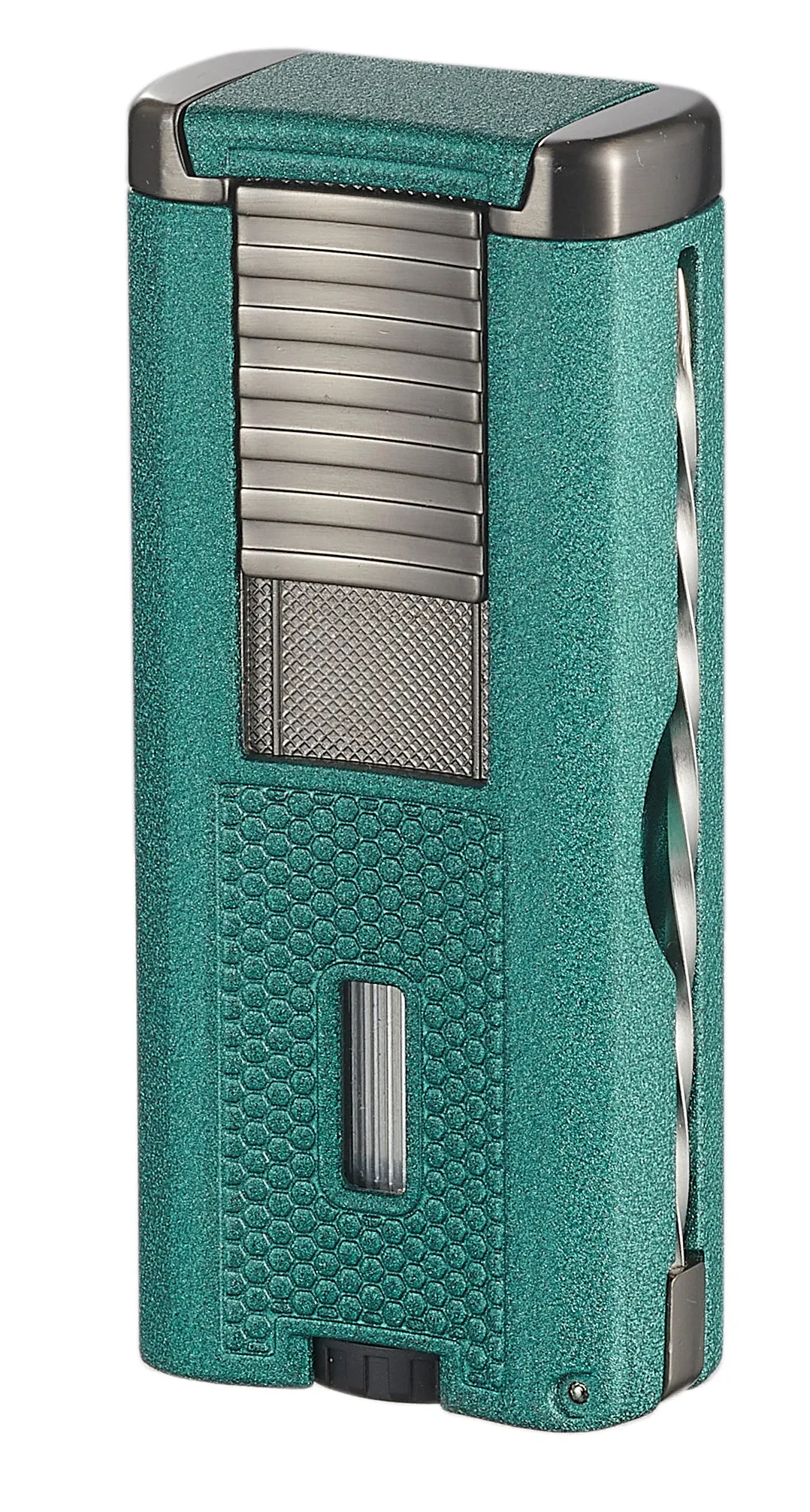 Visol Striker Triple Torch Flame Lighter with Cigar Poker - Green