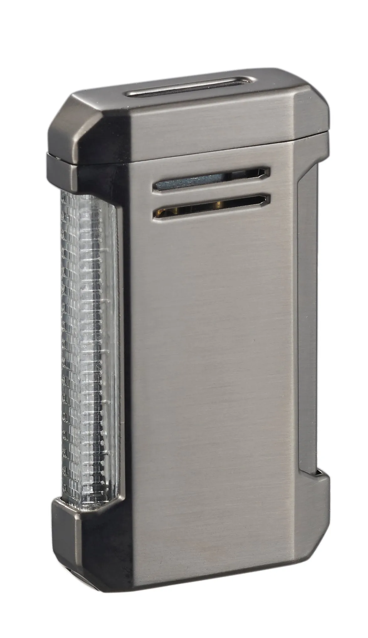 Visol Vinson Flat Torch Flame Lighter with Cigar Punch - Gunmetal