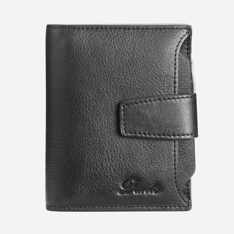 Wallet For Men Multiple Compartment Cowhide Leather RFID Card Holder