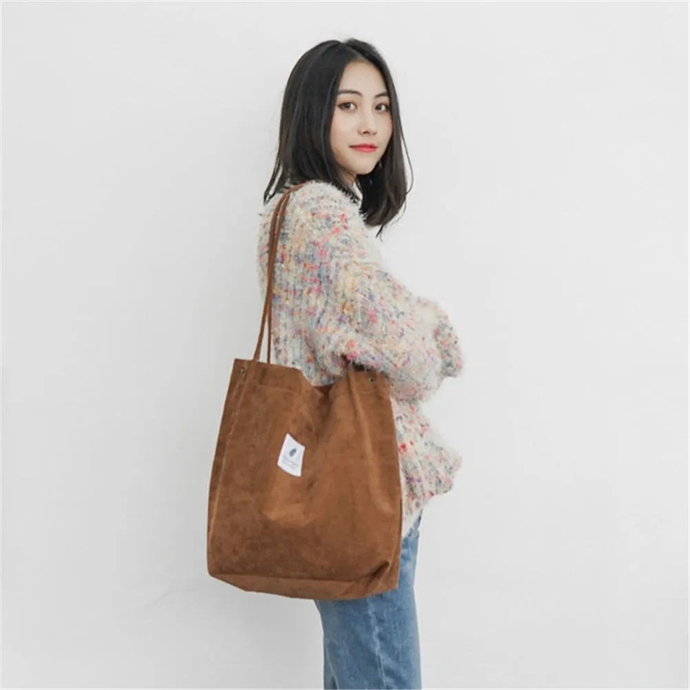 Women's Shopping Bag Large Ladies Canvas Shoulder Bags Tote Shopper Eco Reusable Bag Cotton Cloth Handbag For Women