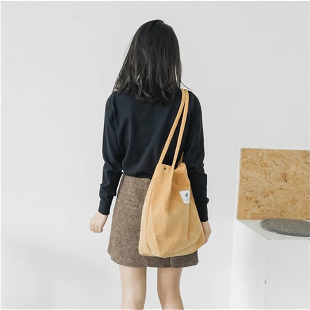 Women's Shopping Bag Large Ladies Canvas Shoulder Bags Tote Shopper Eco Reusable Bag Cotton Cloth Handbag For Women