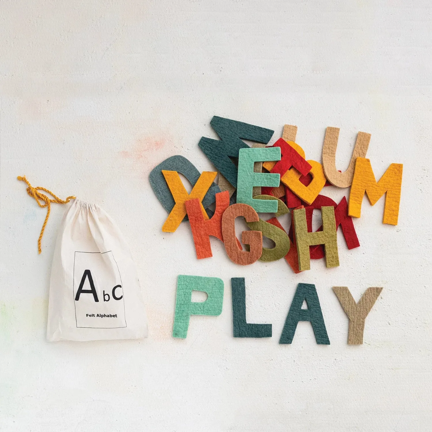 Wool Felt Alphabet In A Bag